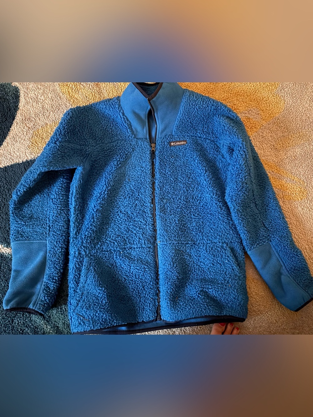 Columbia Bright Blue Full-Zip Sherpa Fleece Jacket